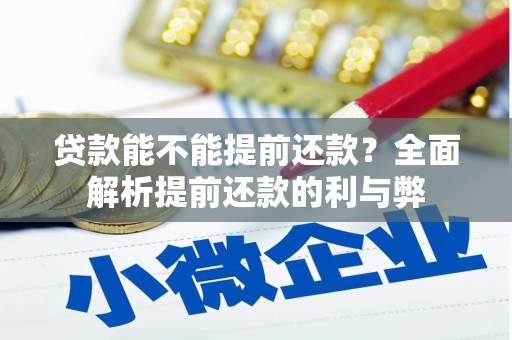 登封贷款能不能提前还款？全面解析提前还款的利与弊