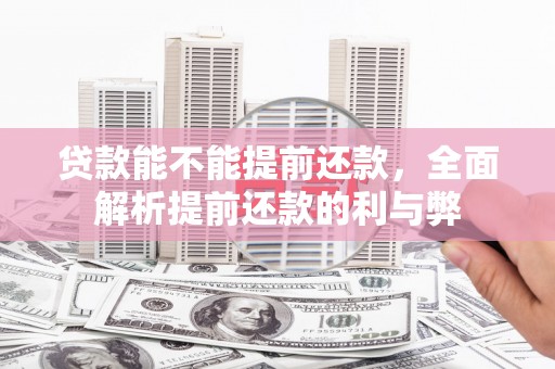 登封贷款能不能提前还款，全面解析提前还款的利与弊