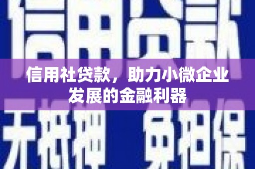 登封信用社贷款，助力小微企业发展的金融利器